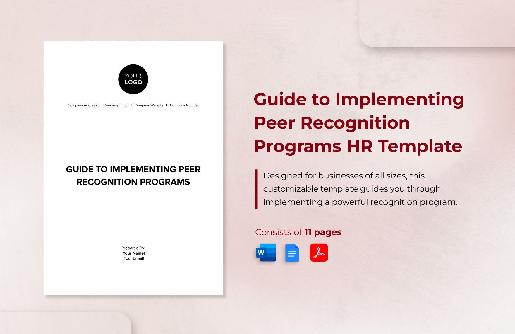 Guide to Implementing Peer Recognition Programs HR Template