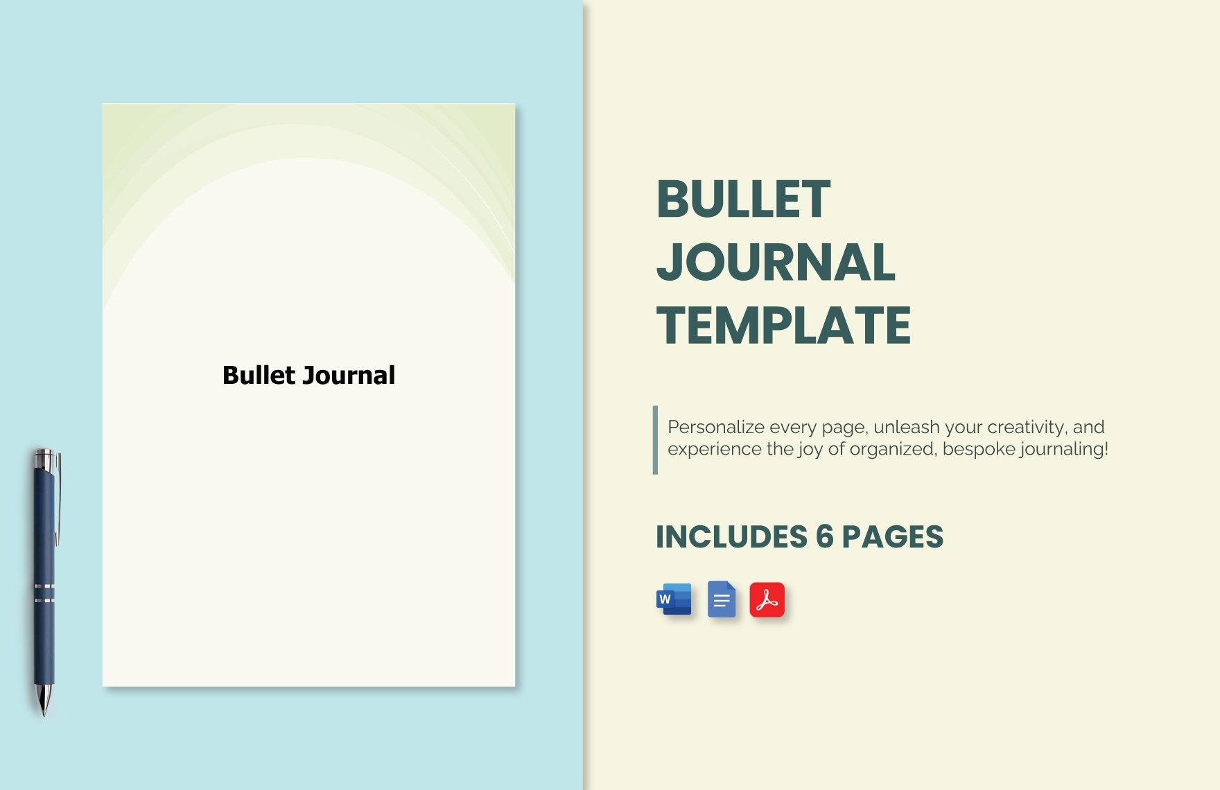 Bullet Journal Templates for Excel and PDF