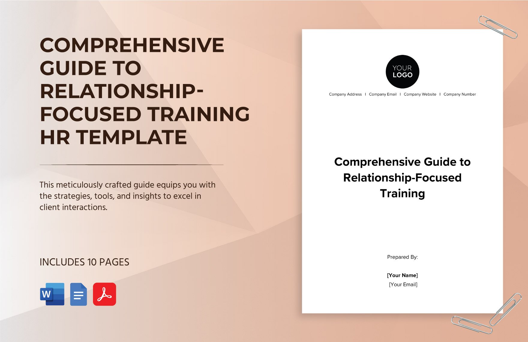Comprehensive Guide to Relationship-focused Training HR Template
