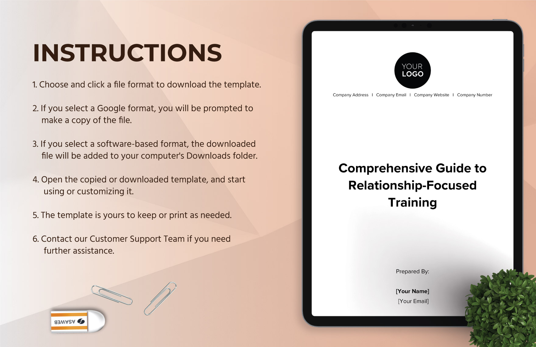 Comprehensive Guide to Relationship-focused Training HR Template