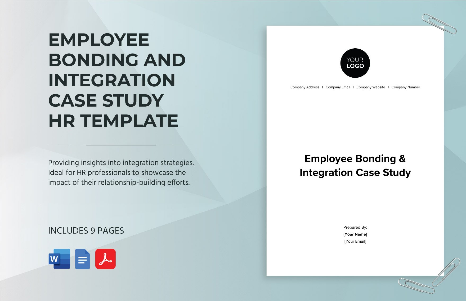 Employee Bonding and Integration Case Study HR Template