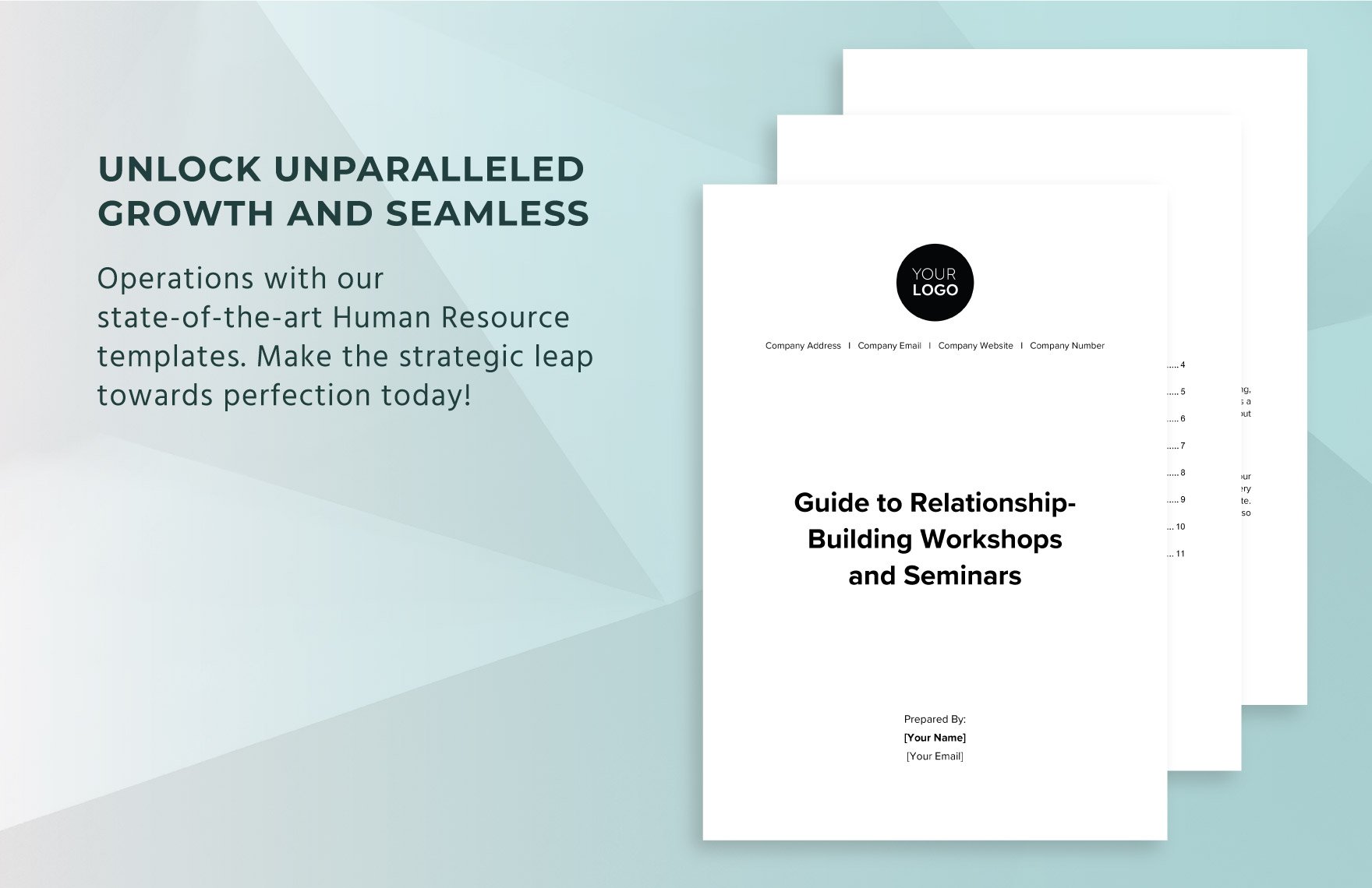Guide to Relationship-building Workshops and Seminars HR Template