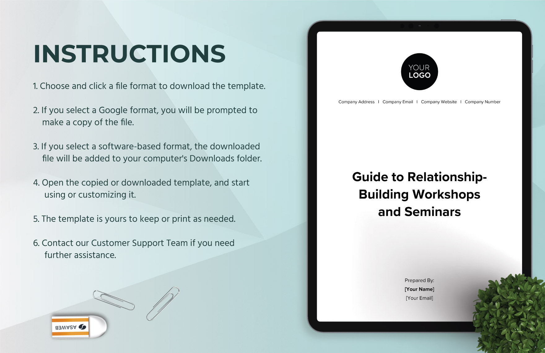 Guide to Relationship-building Workshops and Seminars HR Template
