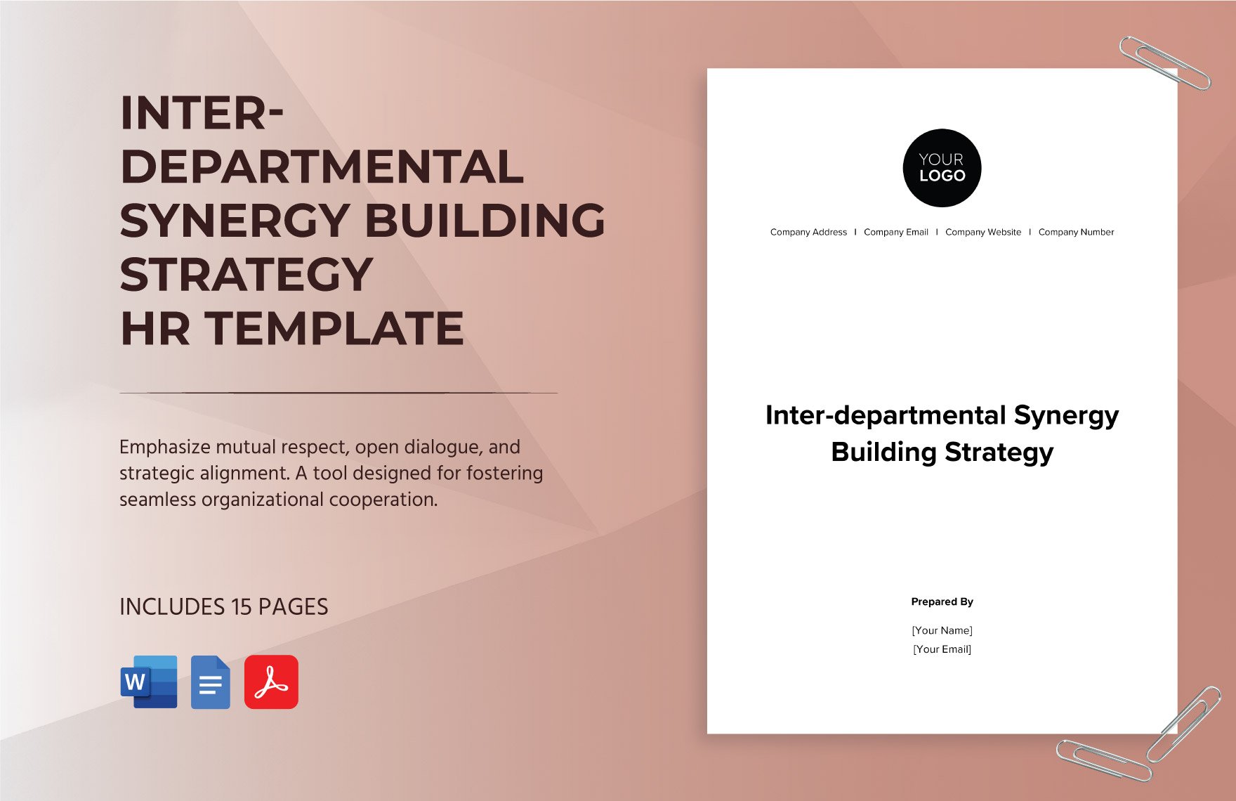 Inter-departmental Synergy Building Strategy HR Template