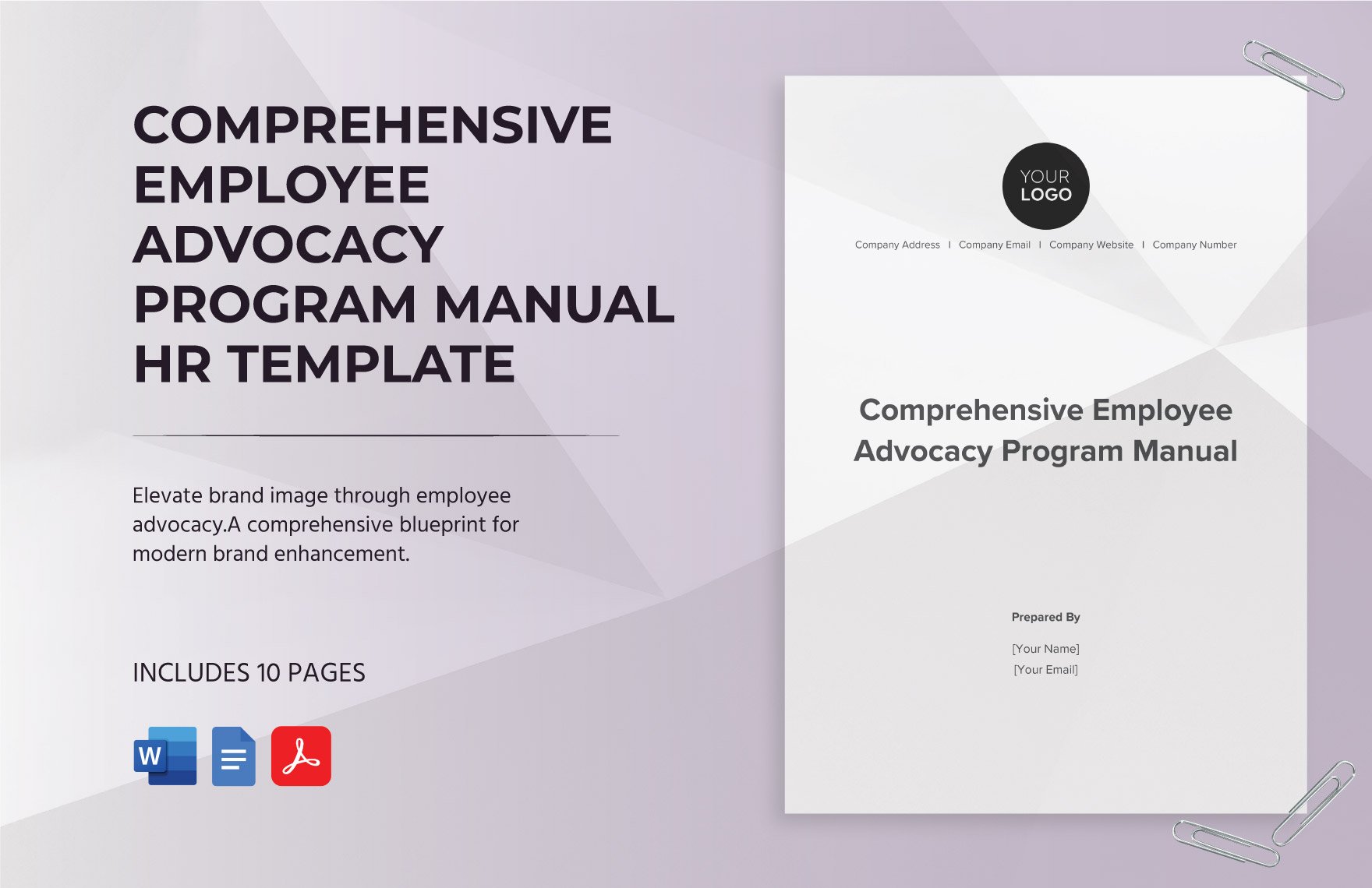 Comprehensive Employee Advocacy Program Manual HR Template