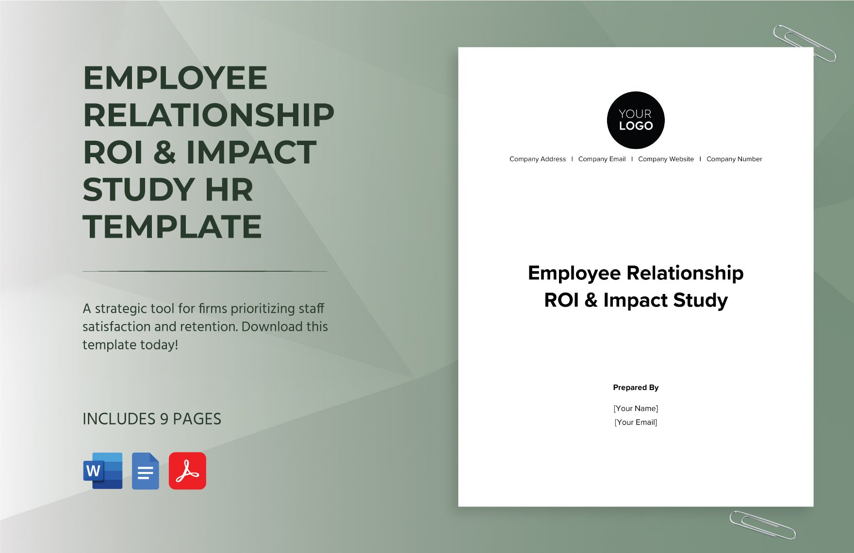 Employee Relationship ROI & Impact Study HR Template in Word, Google Docs, PDF