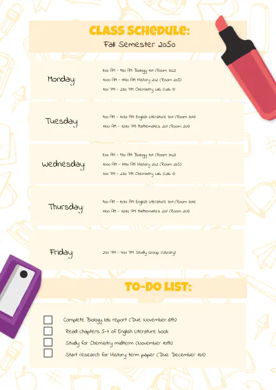 Free Student Journal Template to Edit Online