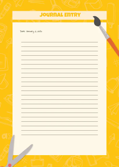 Free Student Journal Template to Edit Online