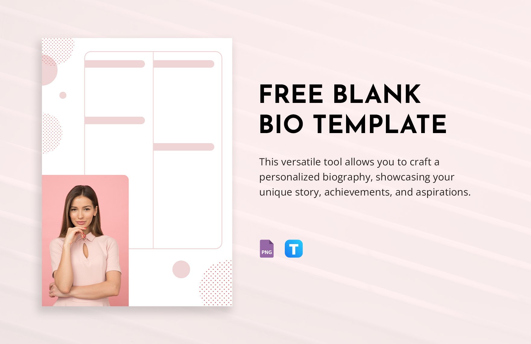 Free Blank Bio Template in PNG
