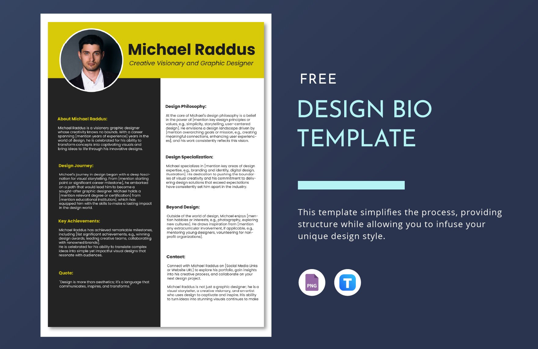 Free Design Bio Template