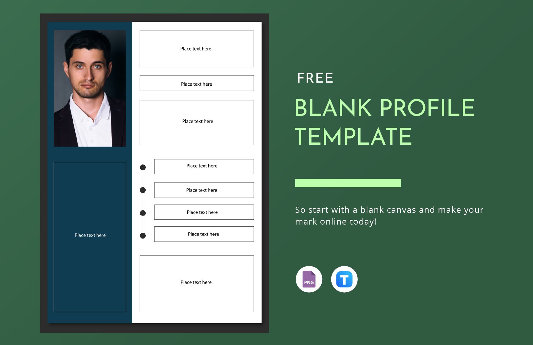 Blank Profile Template in PNG