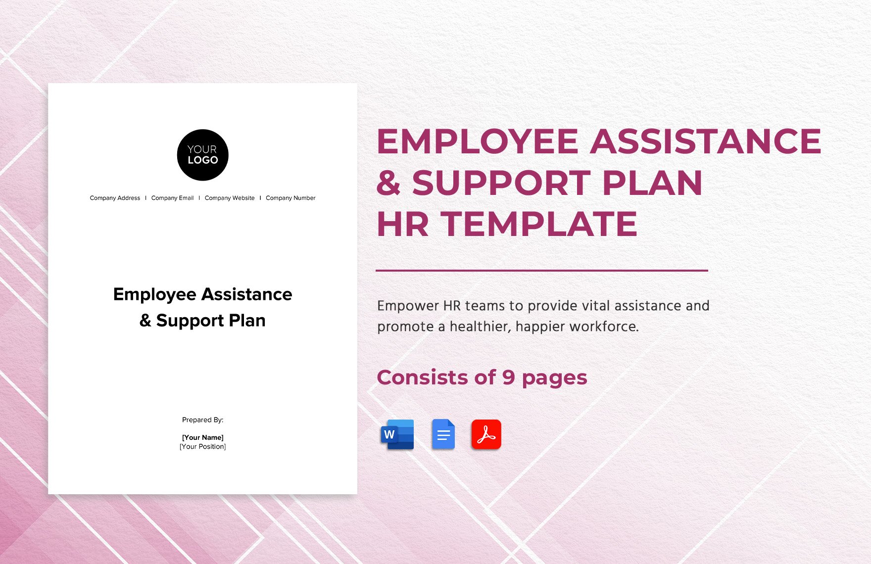 Employee Assistance & Support Plan HR Template in Word, Google Docs, PDF