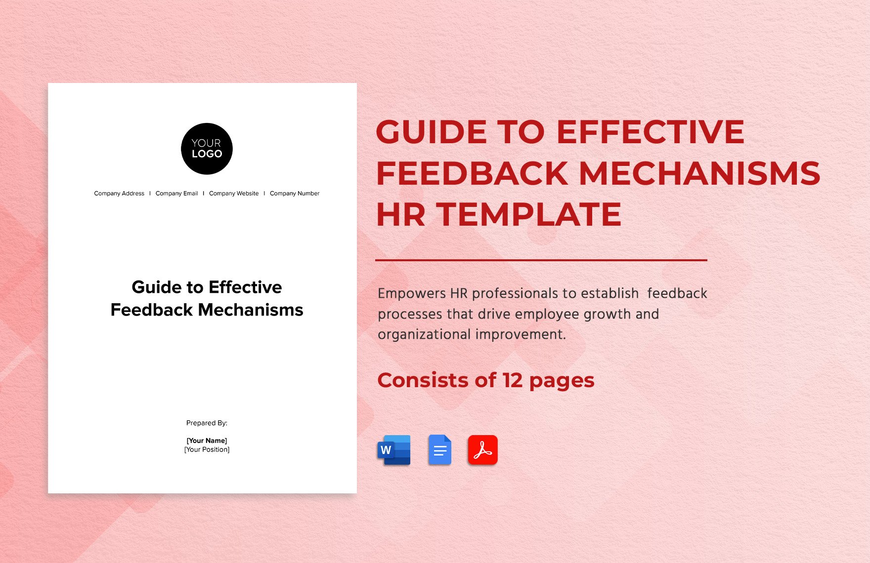 Guide to Effective Feedback Mechanisms HR Template in Word, Google Docs, PDF