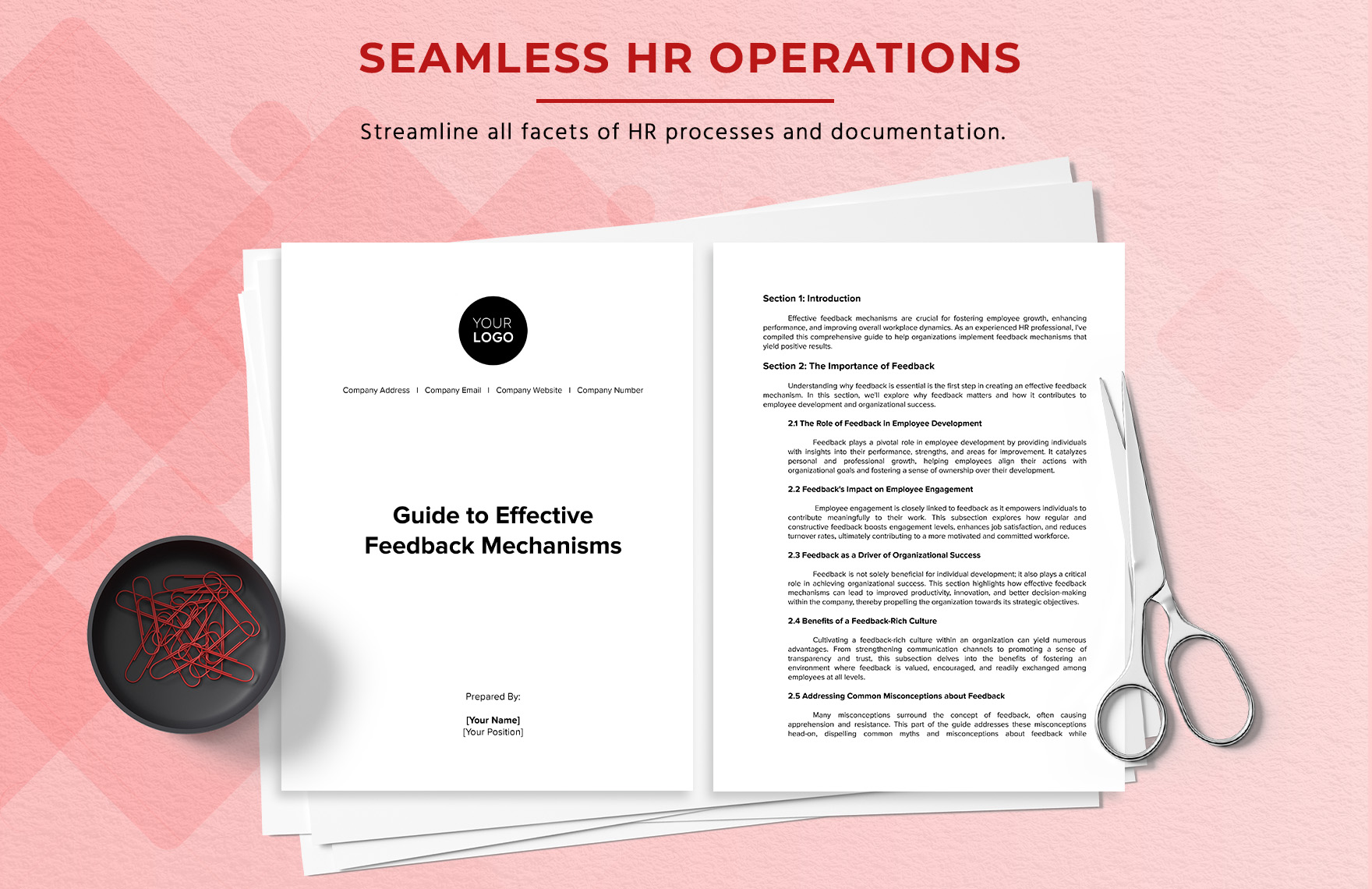 Guide to Effective Feedback Mechanisms HR Template