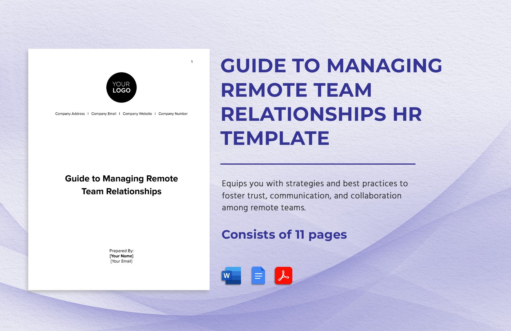 Guide to Managing Remote Team Relationships HR Template in Word, Google Docs, PDF