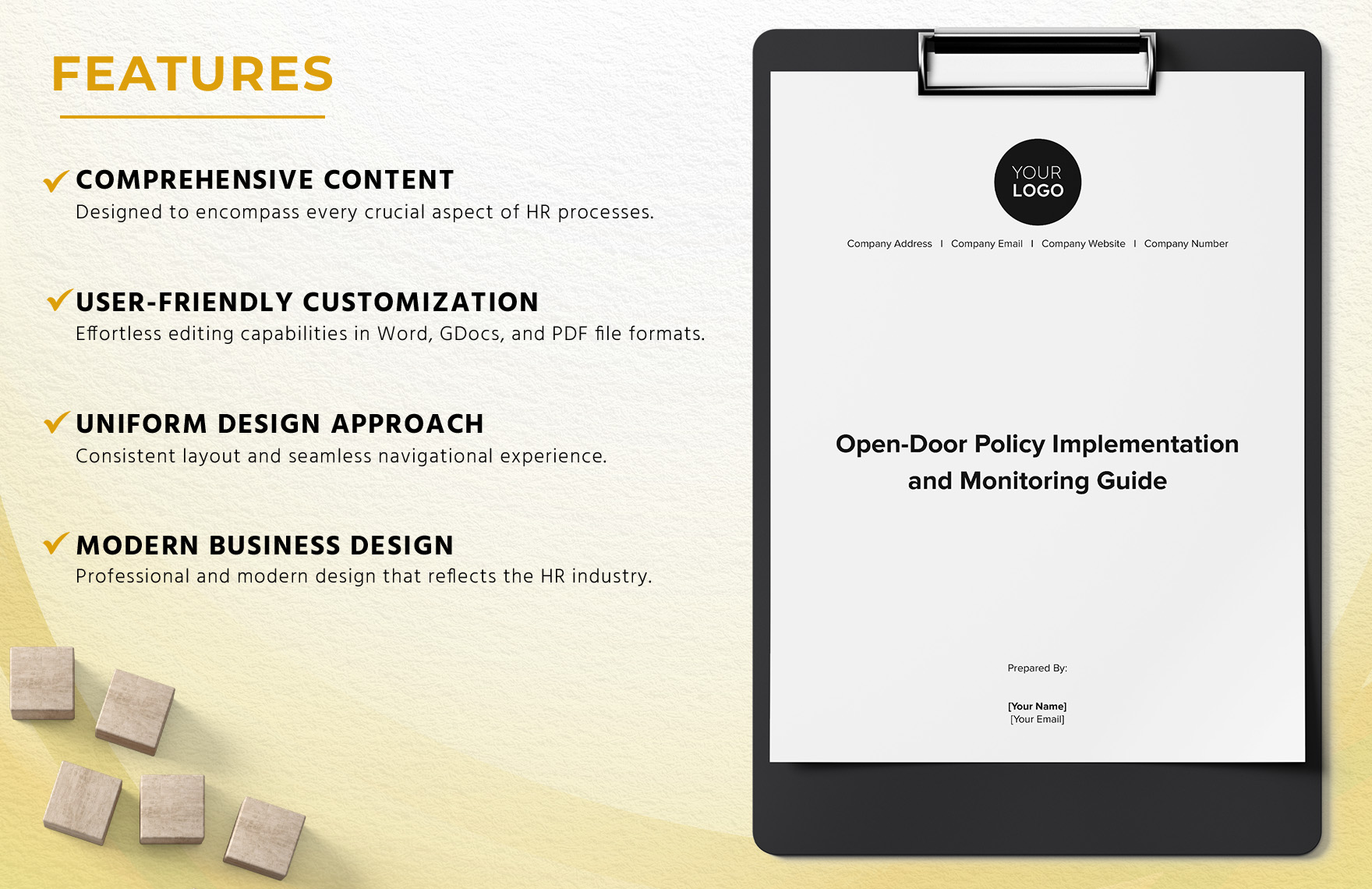 Open-door Policy Implementation and Monitoring Guide HR Template