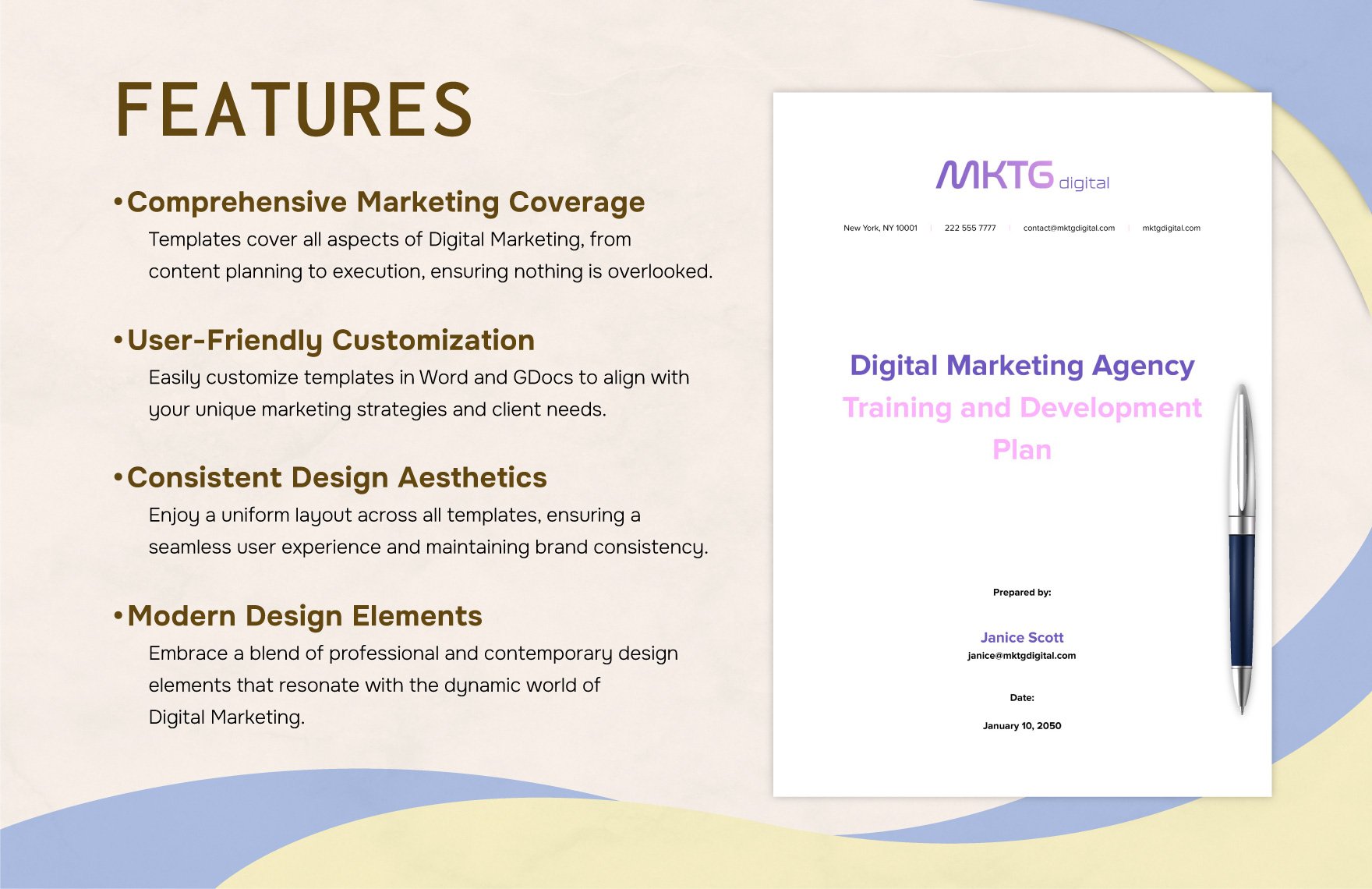 Digital Marketing Agency Training and Development Plan Template