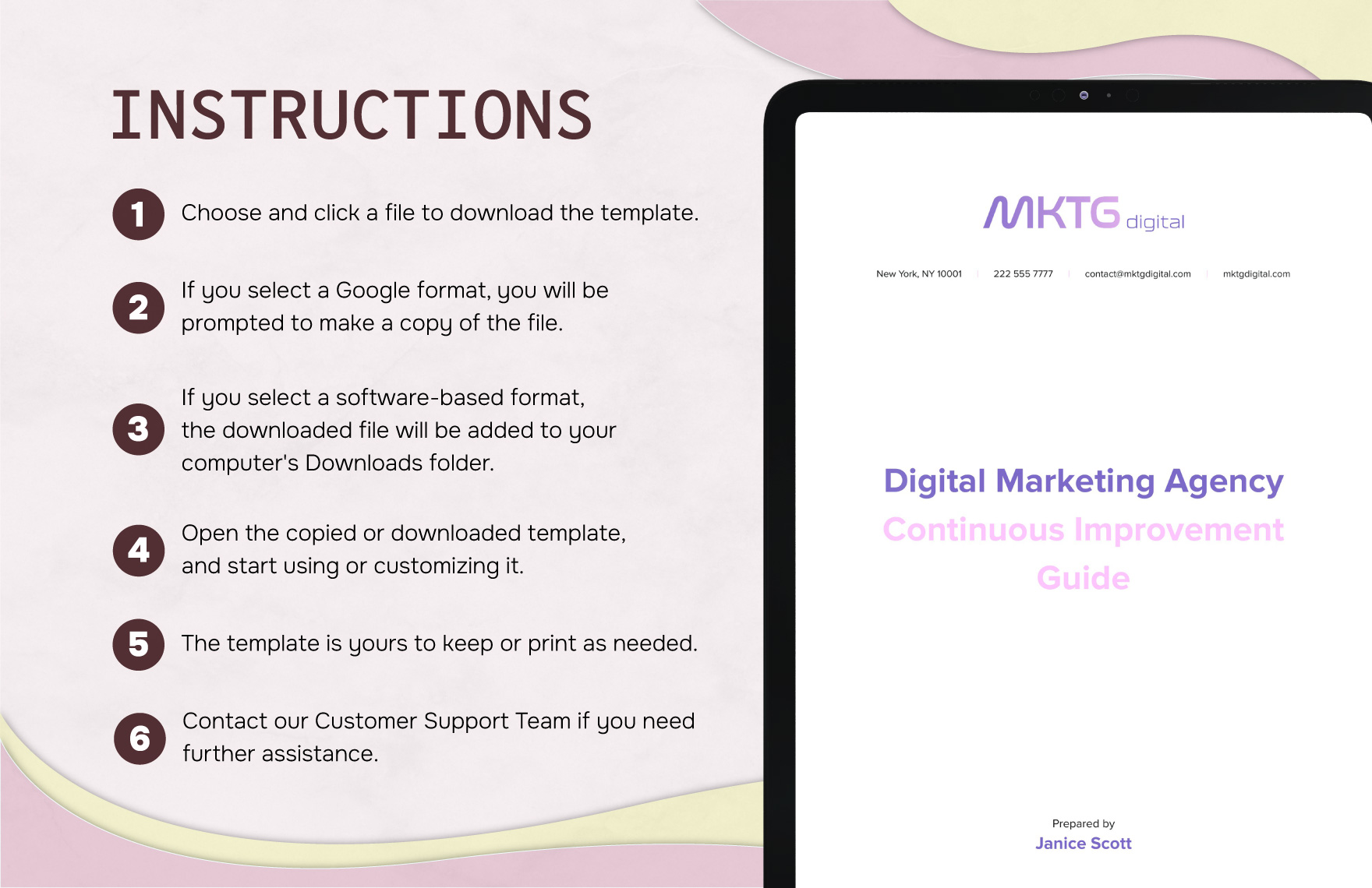 Digital Marketing Agency Continuous Improvement Guide Template