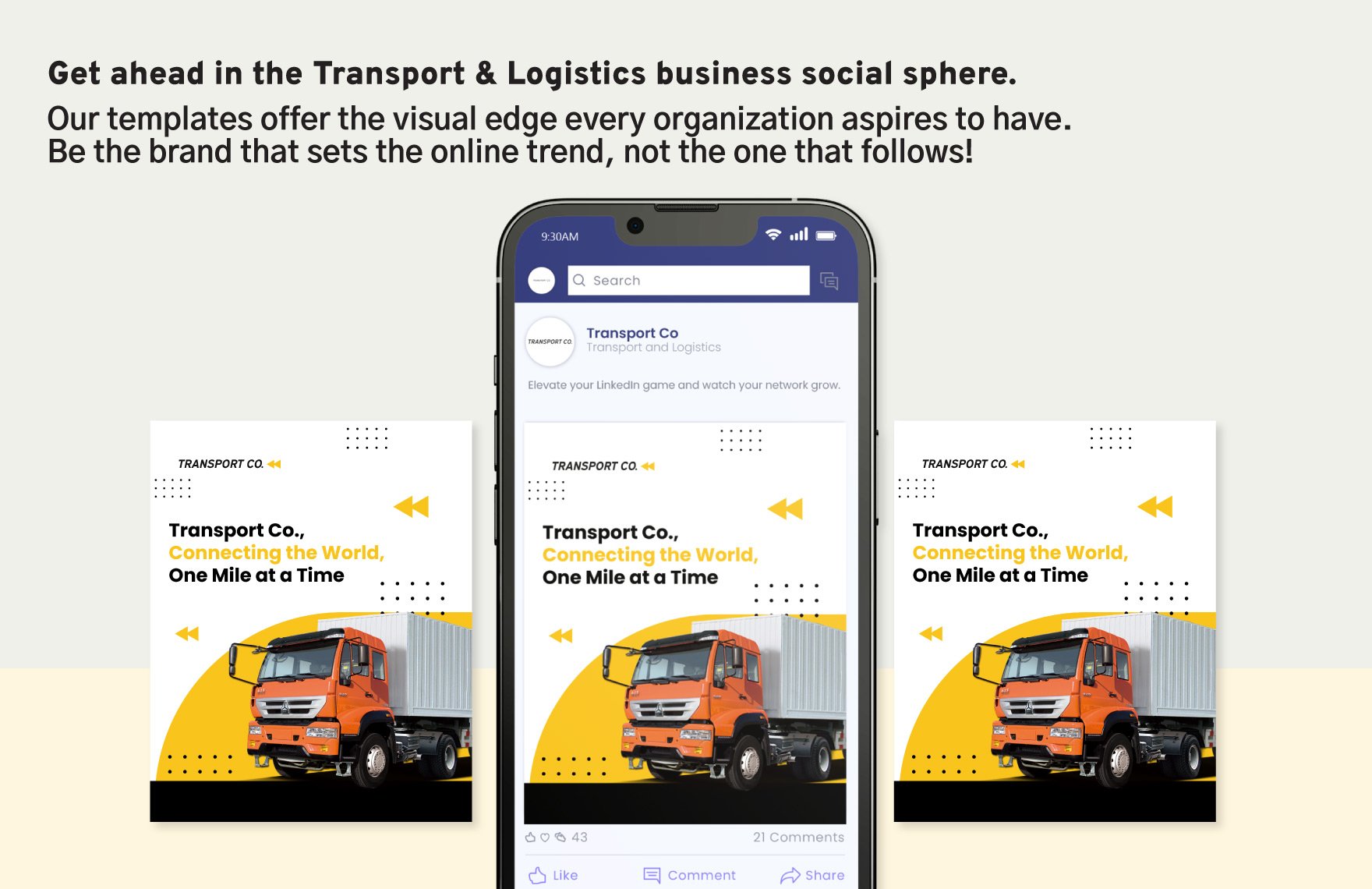 Transport and Logistics LinkedIn Post Template