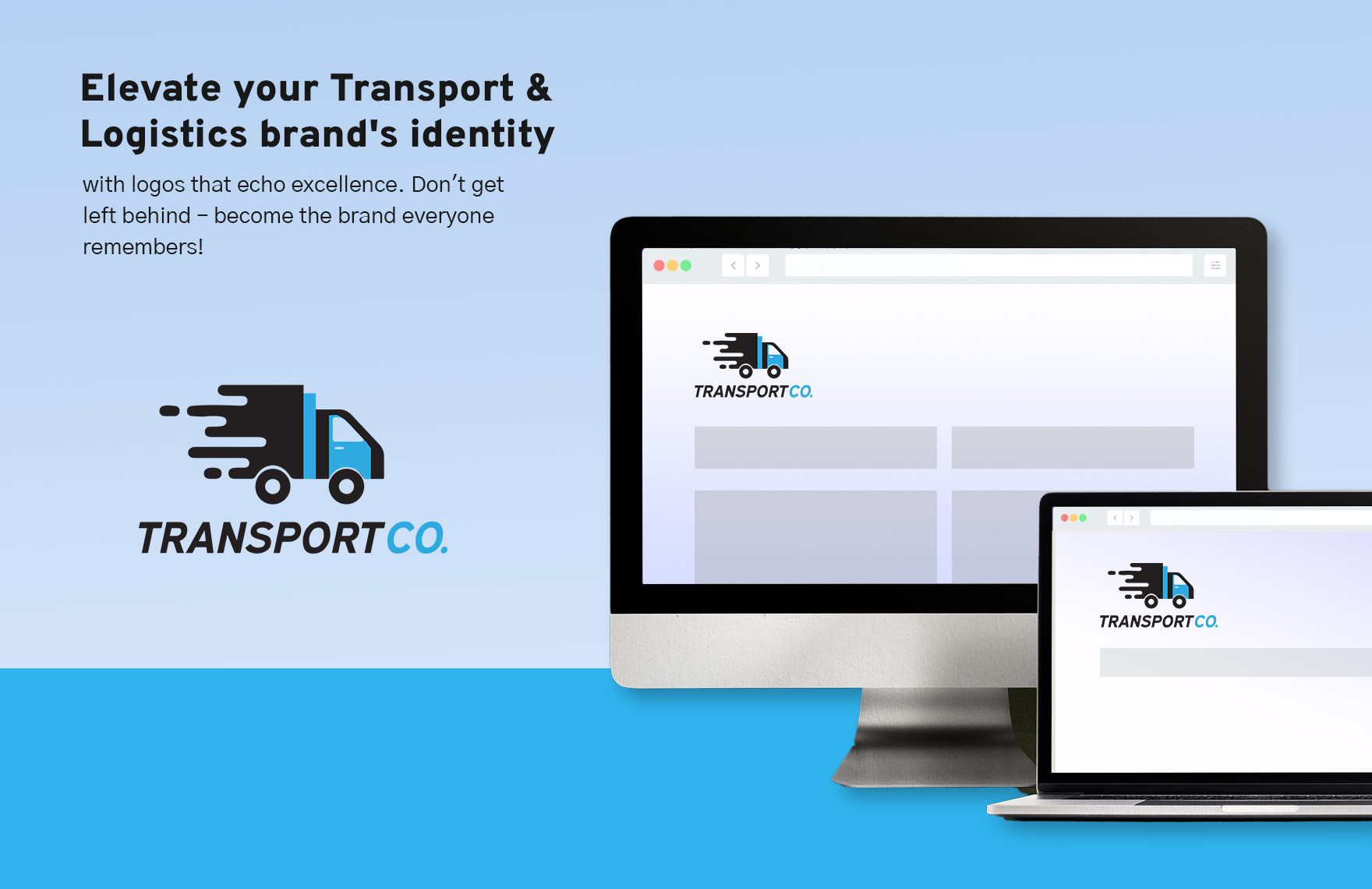 Transport and Logistics Vehicle Door Logo Design Template