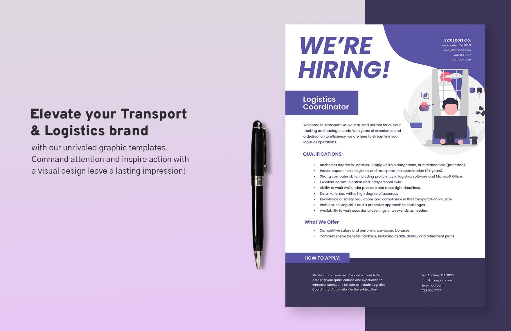 Transport and Logistics Job Advertisement Template