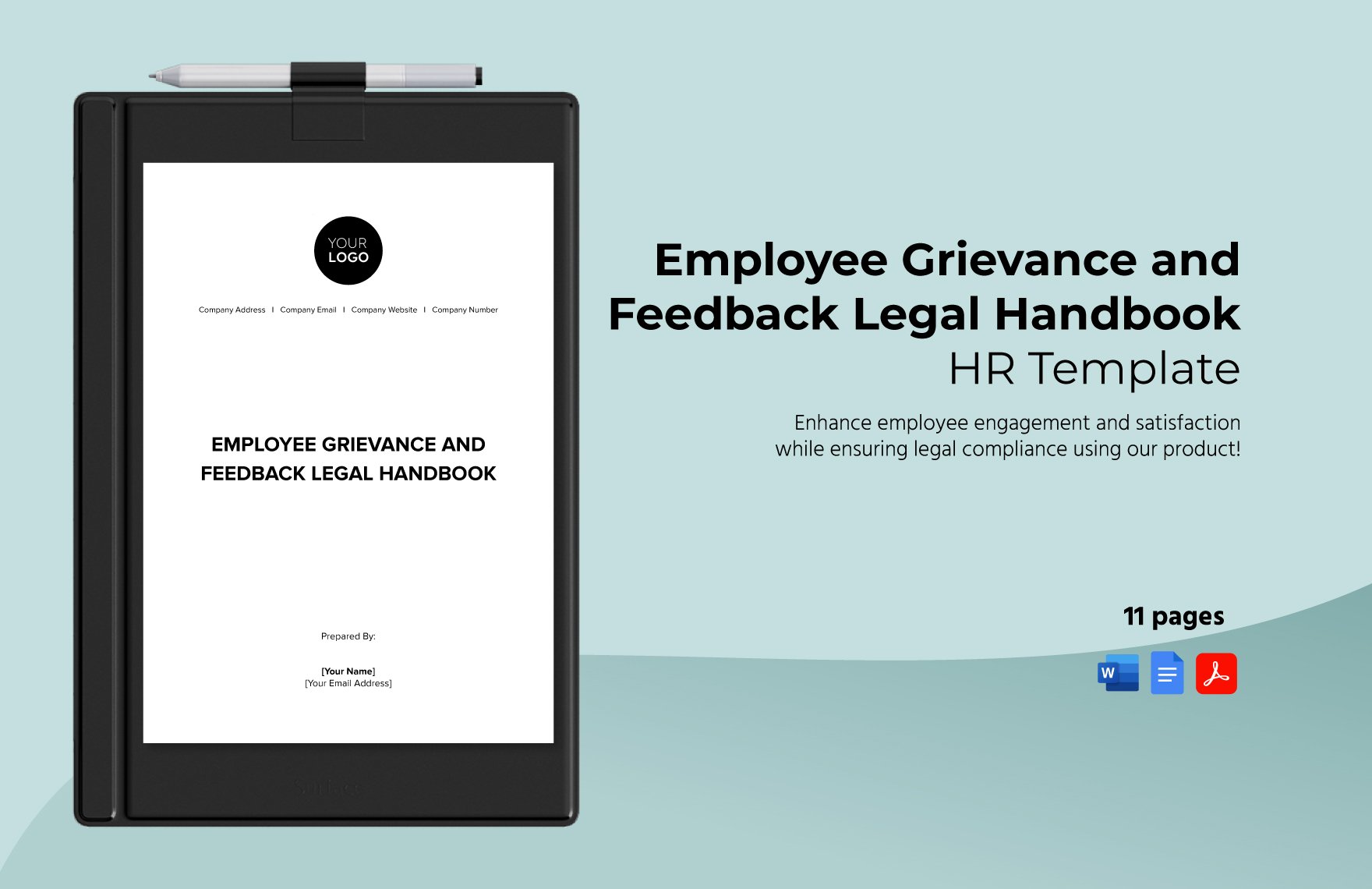 Employee Grievance and Feedback Legal Handbook HR Template in Word, Google Docs, PDF
