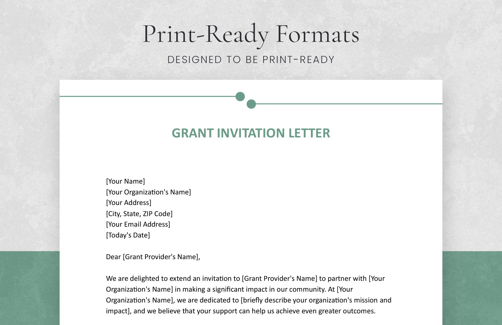 Grant Invitation Letter