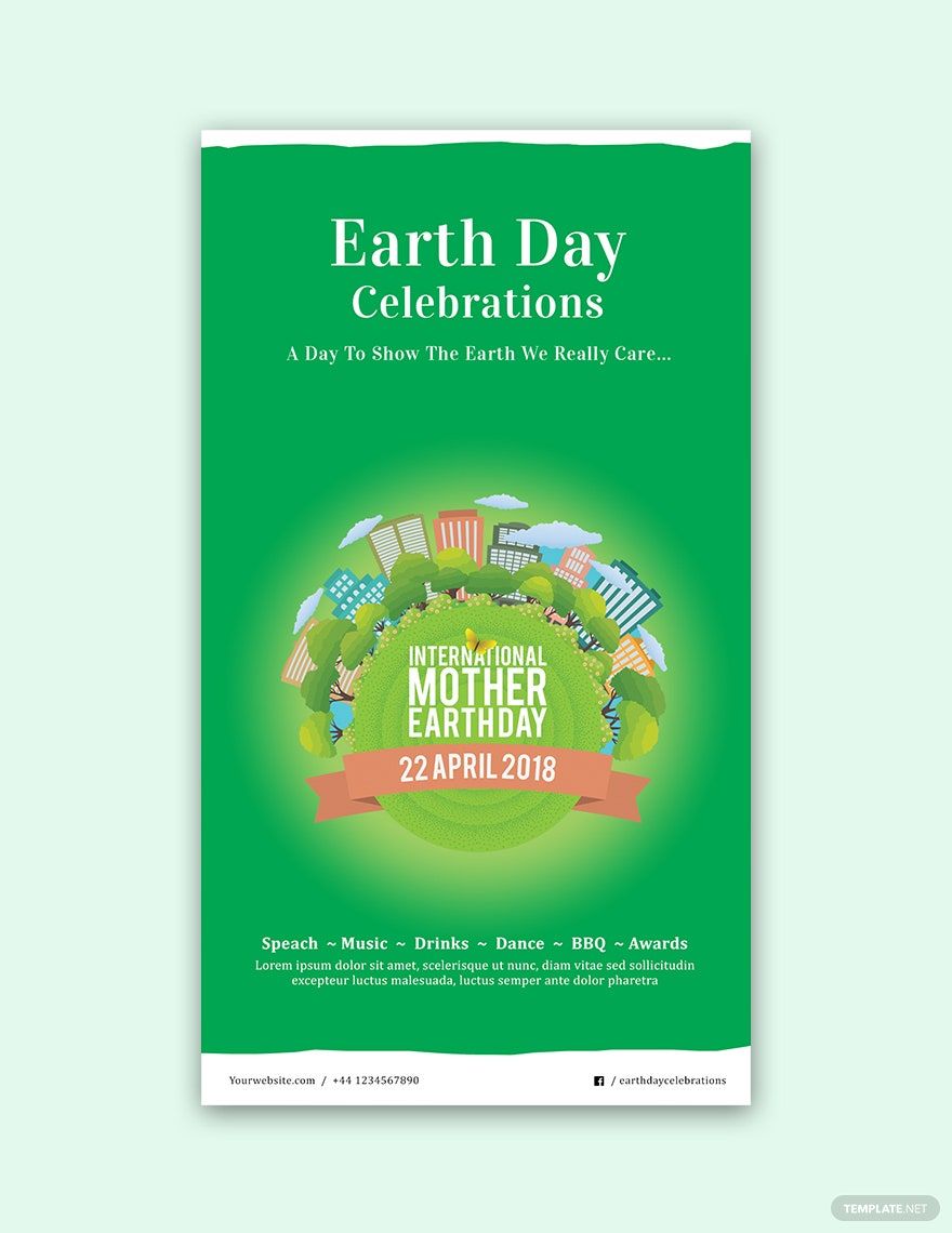International Earth Day Snapchat Geofilter Template