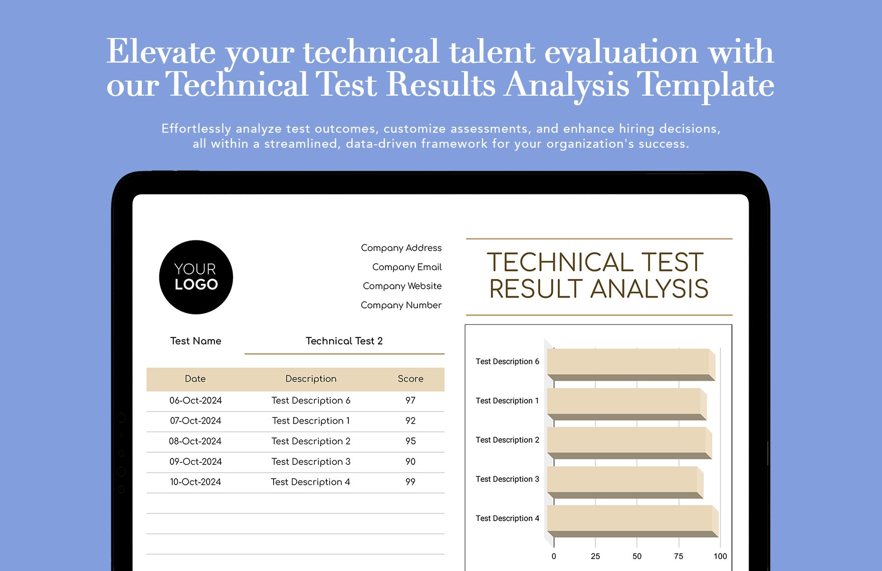 Technical Test Result Analysis HR Template