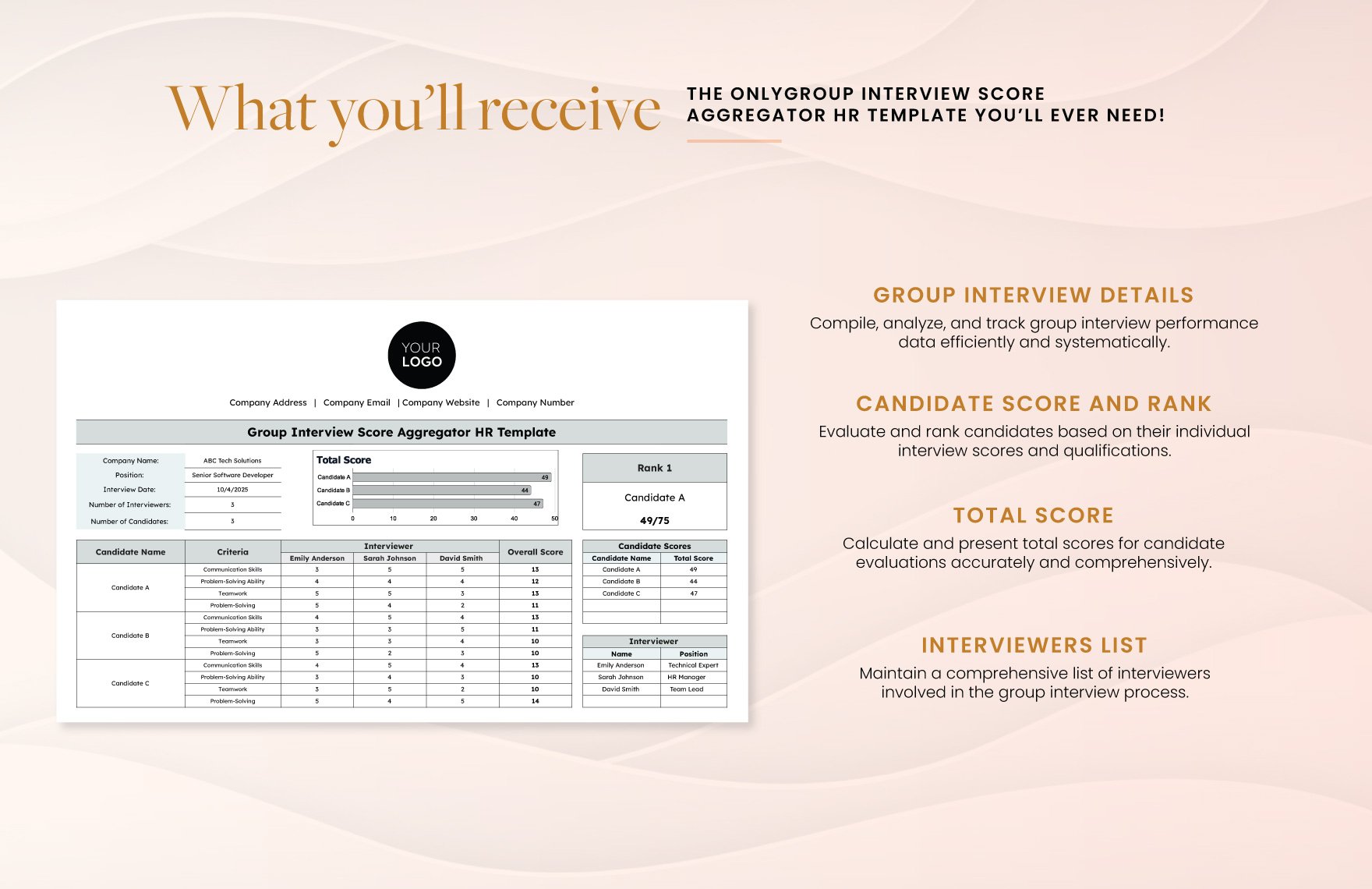 Group Interview Score Aggregator HR Template