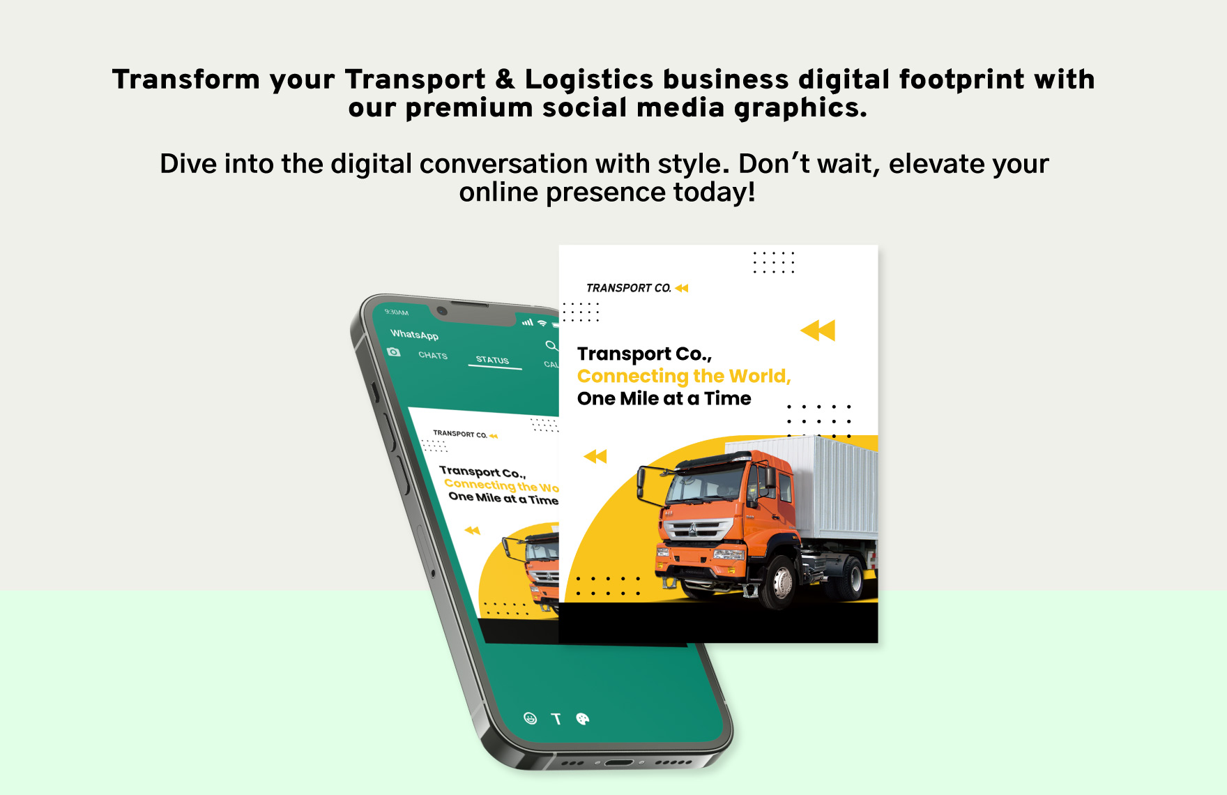 Transport and Logistics WhatsApp Post Template
