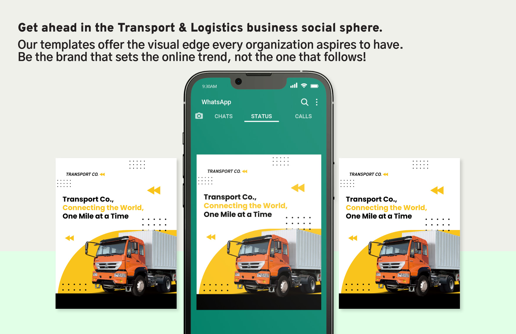 Transport and Logistics WhatsApp Post Template