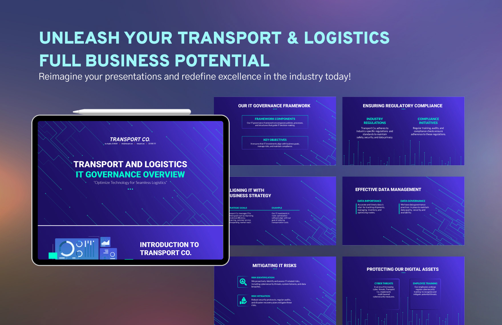 Transport and Logistics IT Governance Overview Template