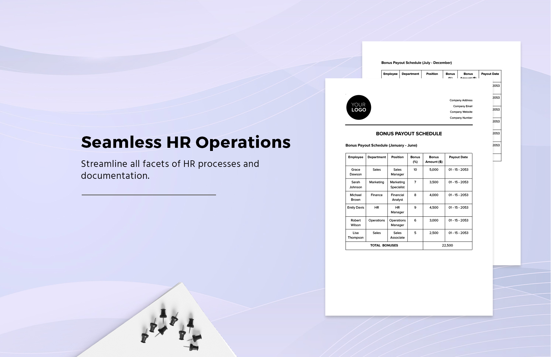 Bonus Payout Schedule HR Template Download in Word, Google Docs, PDF