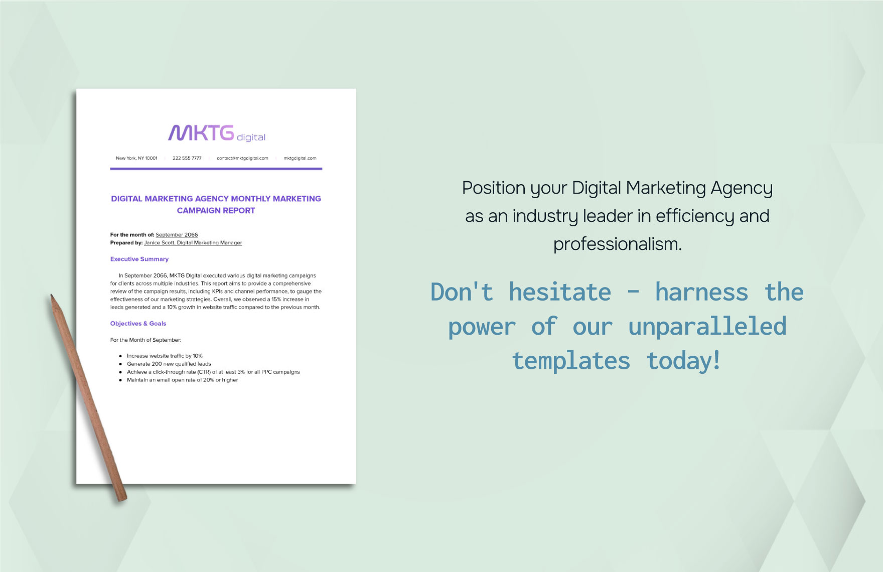 Digital Marketing Agency Monthly Marketing Campaign Report Template