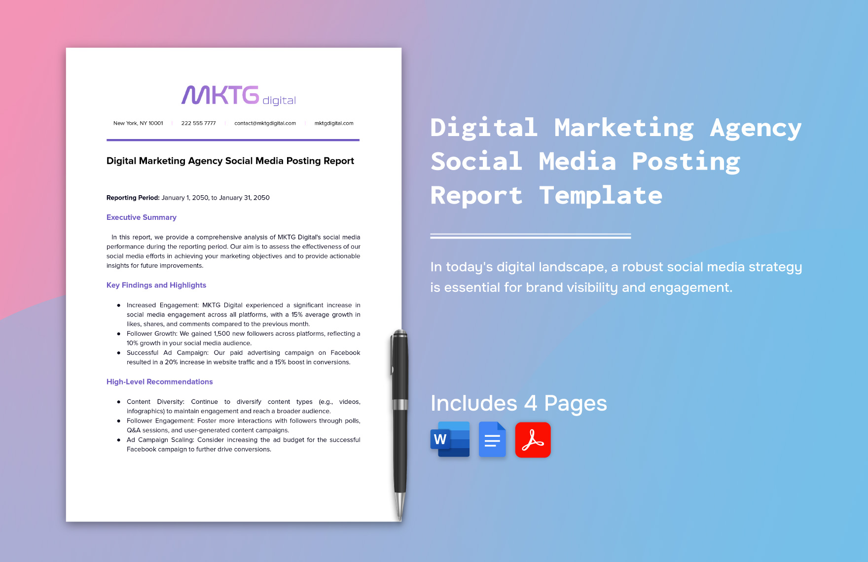Free Social Media Report Templates To Edit Online And Print Free Social Media Report Templates To Edit Online And Print