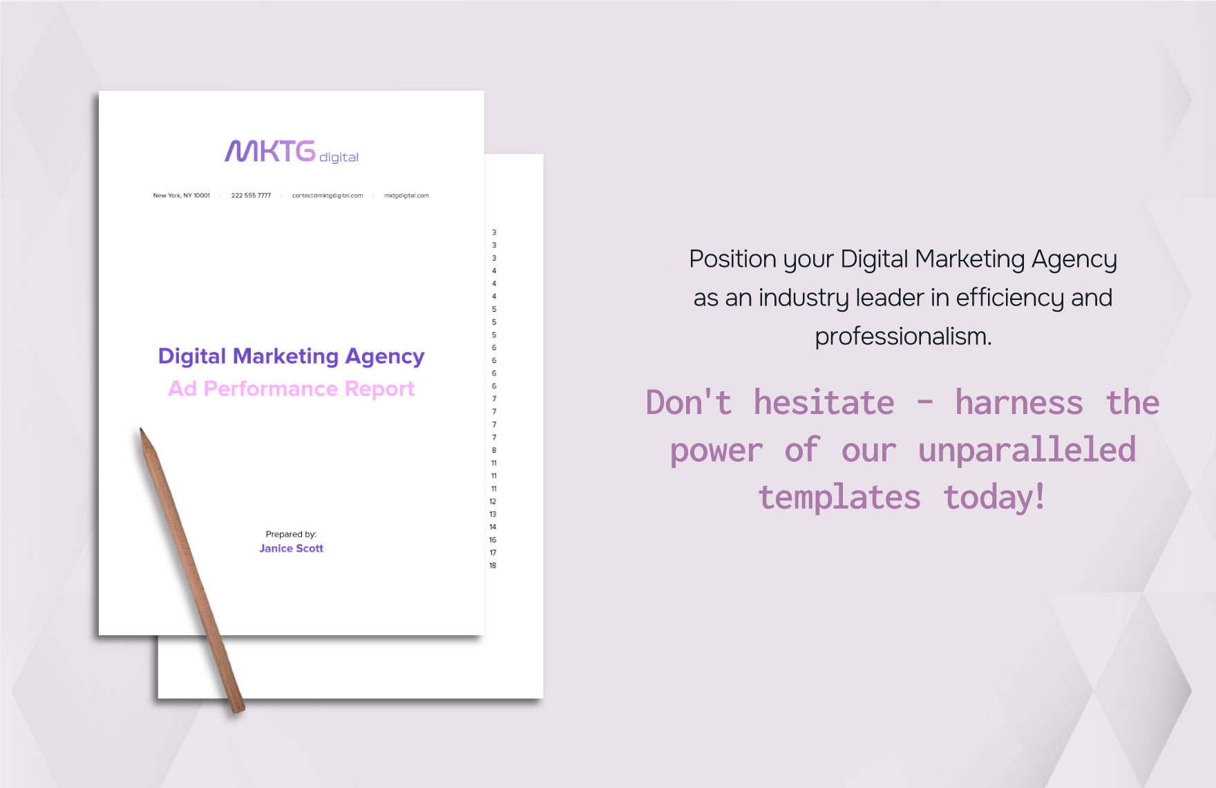 Digital Marketing Agency Ad Performance Report Template