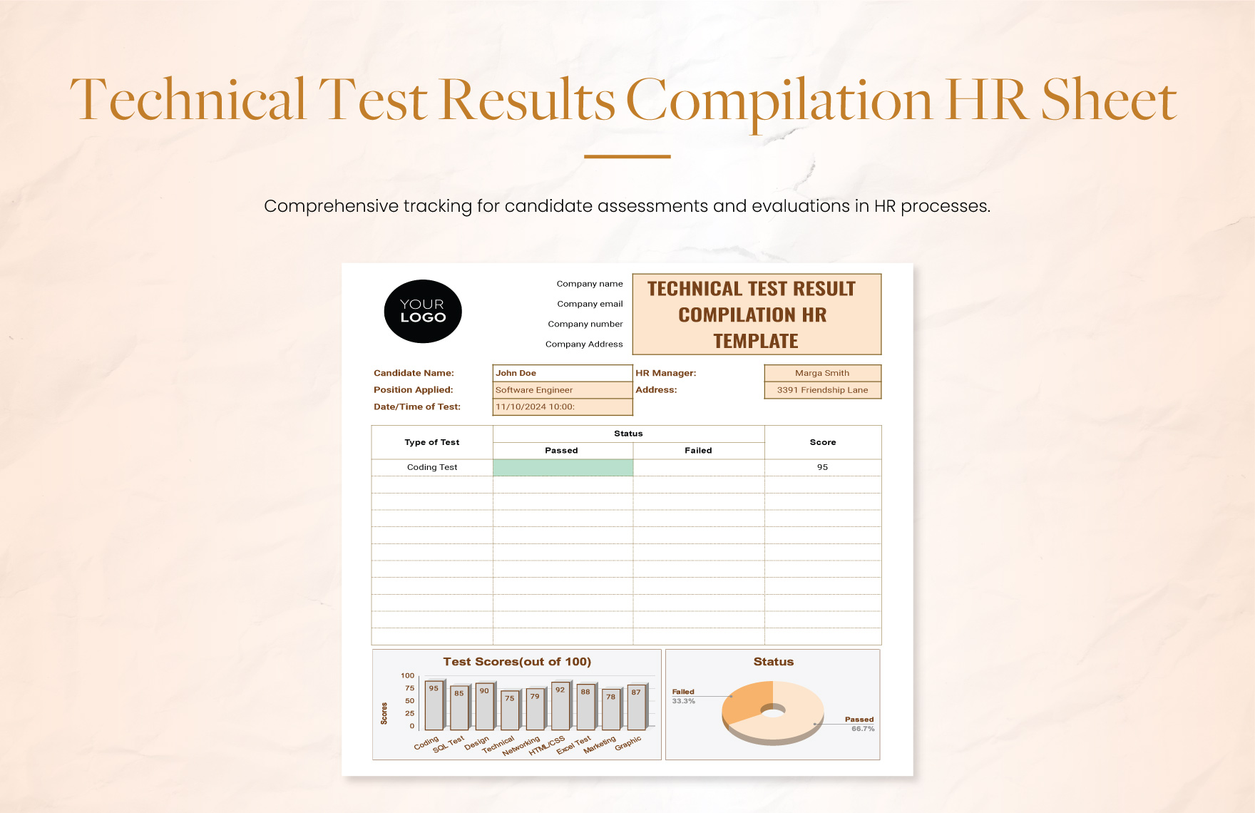 Technical Test Results Compilation HR Template