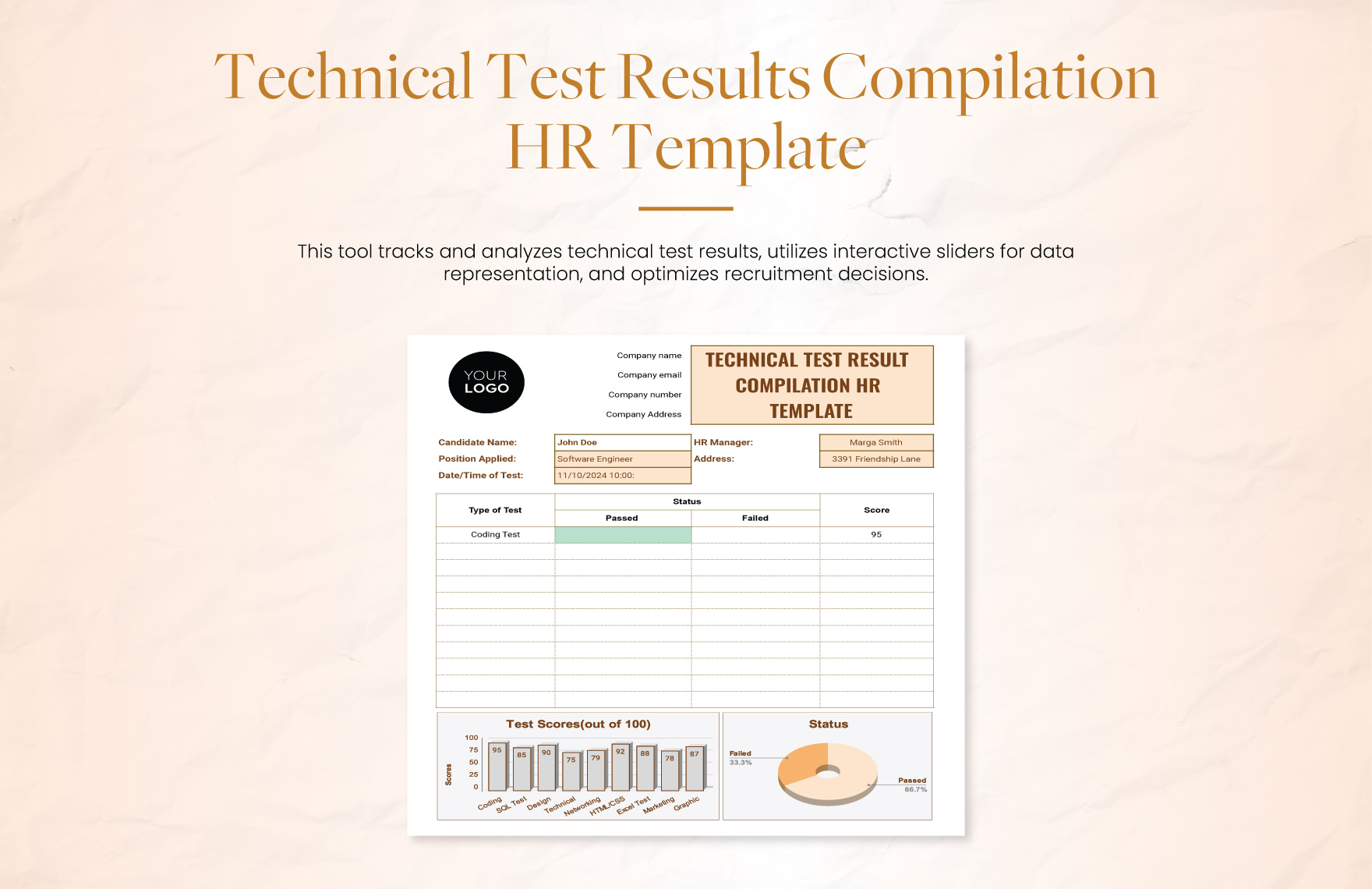 Technical Test Results Compilation HR Template