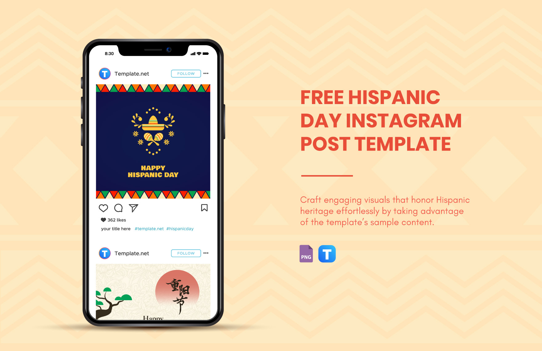 Free Hispanic Day Instagram Post Template in PNG
