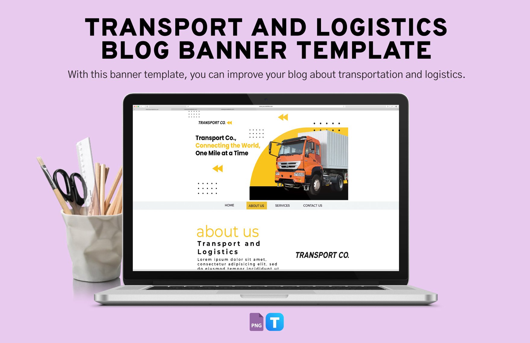 Transport and Logistics Blog Banner Template