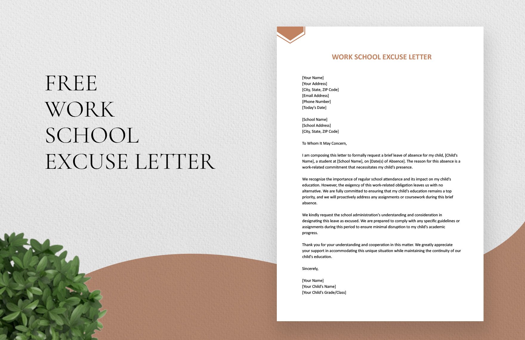 Work School Excuse Letter