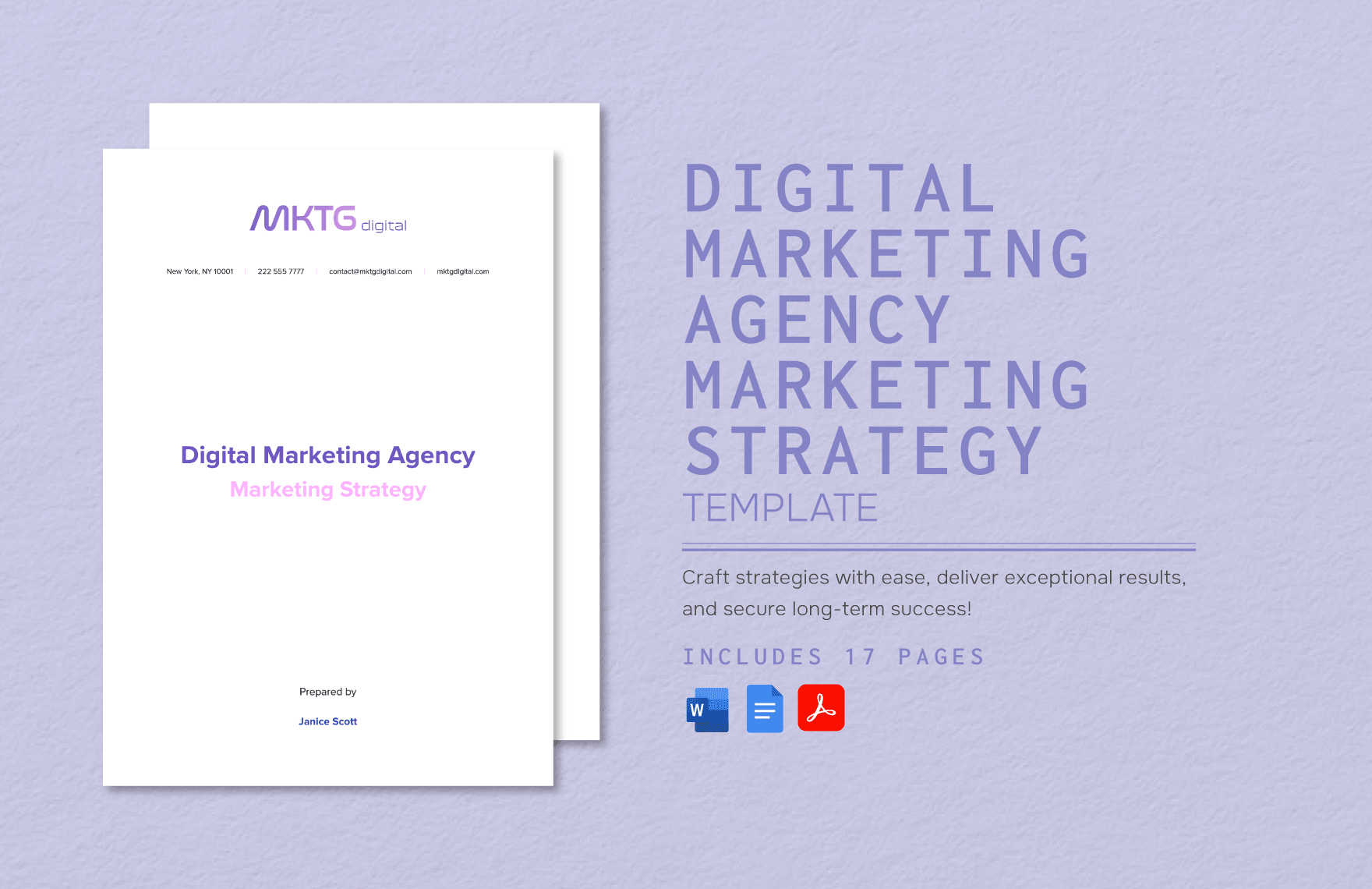 Digital Marketing Agency Marketing Strategy Template