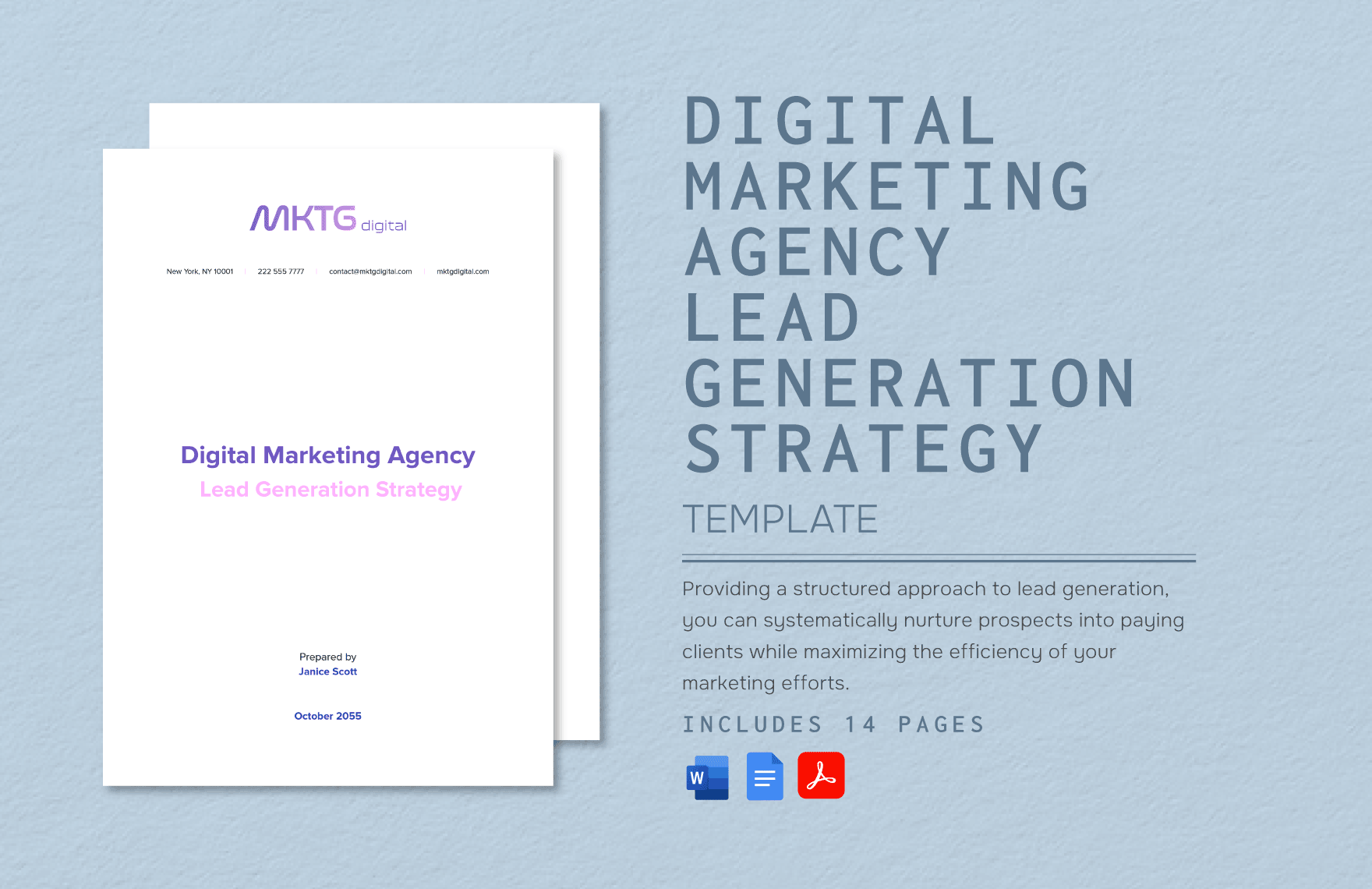 Digital Marketing Agency Lead Generation Strategy Template