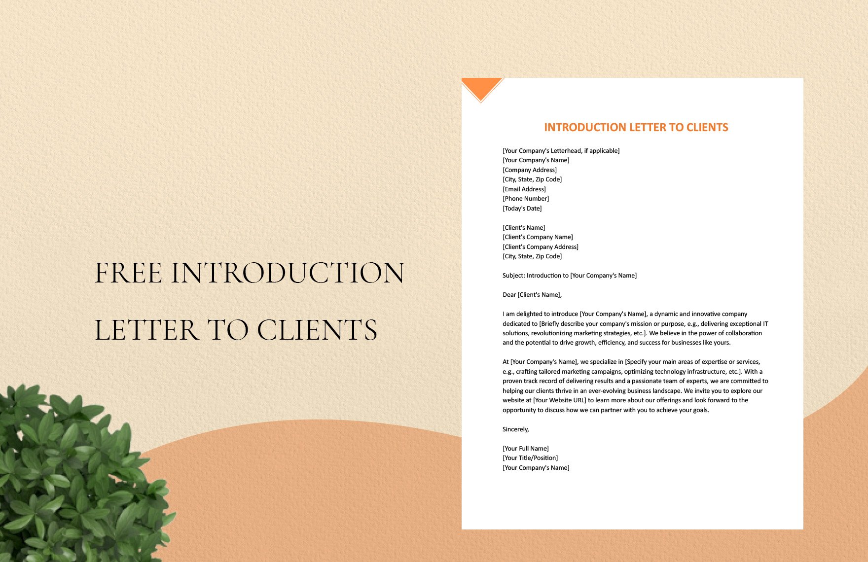 Free Introduction Letter To Clients