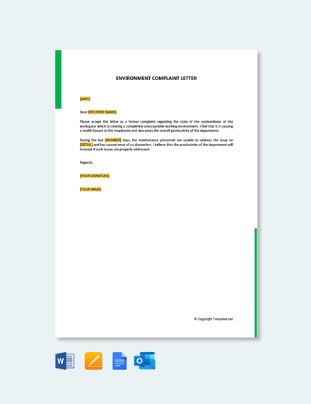 39+ FREE Complaint Letter Templates - Word (DOC) | Google ...