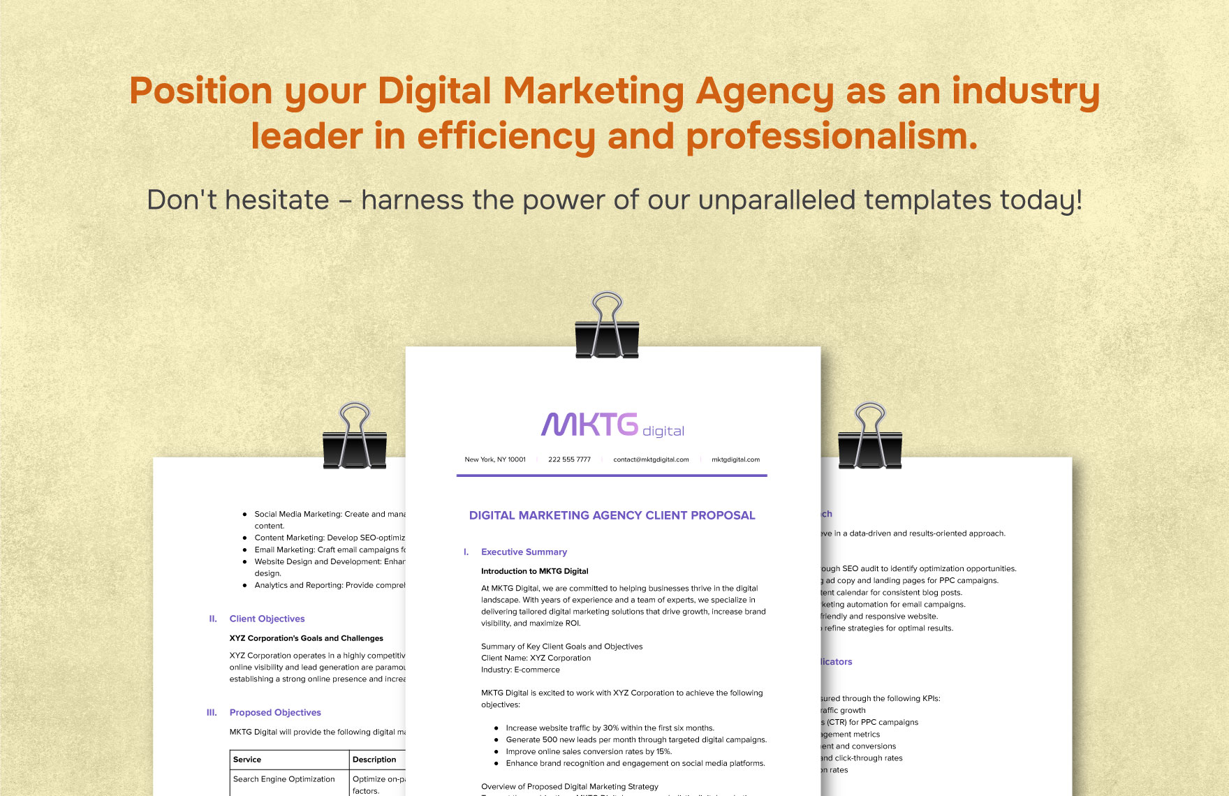 Digital Marketing Agency Client Proposal Template