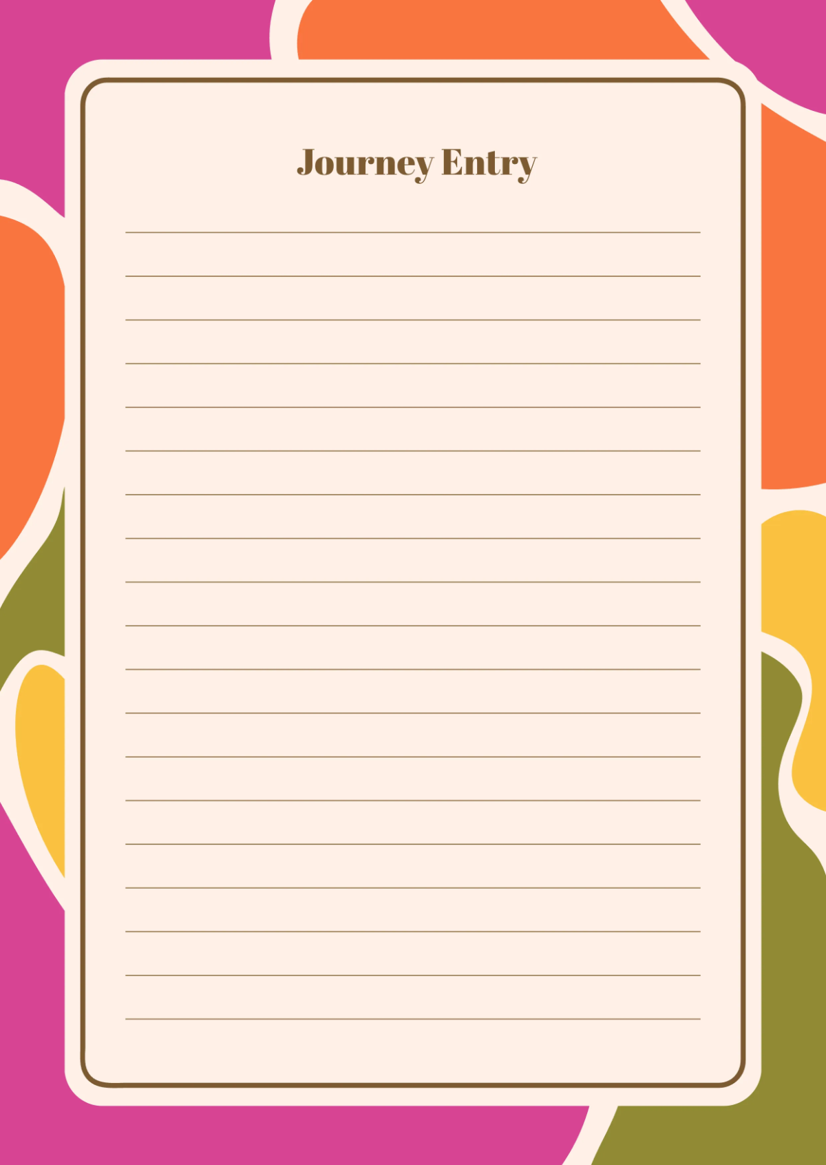 Free Blank Journal Template to Edit Online