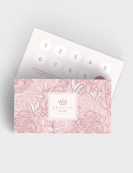 Beauty Loyalty Card Template Word Psd Apple Pages Publisher Illustrator