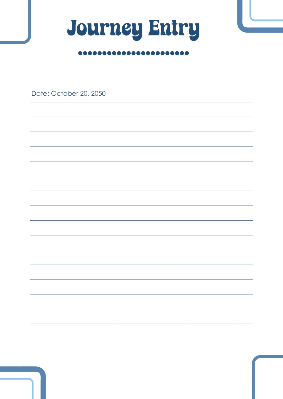 Free Printable Journal Template to Edit Online